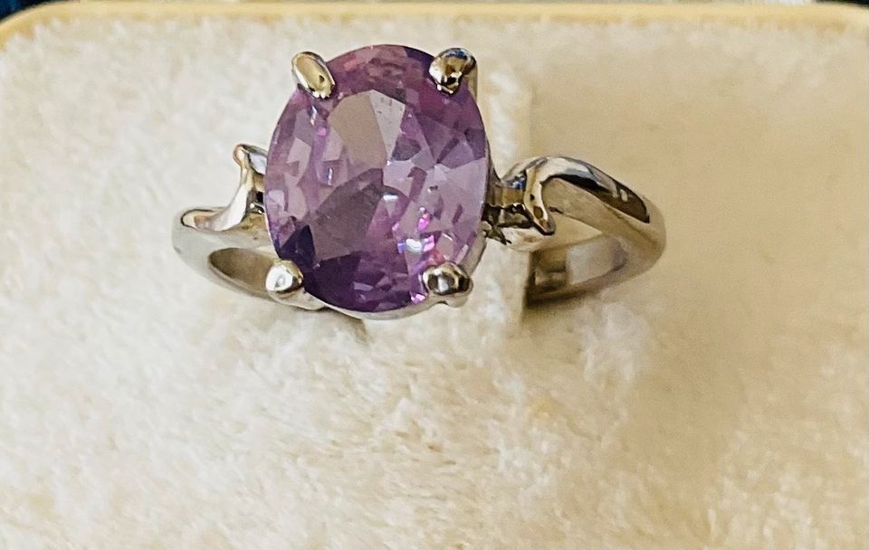 Ring 925 Amethyst Solitär 17 mm Durchmesser klassisch elegant in Timmendorfer Strand 