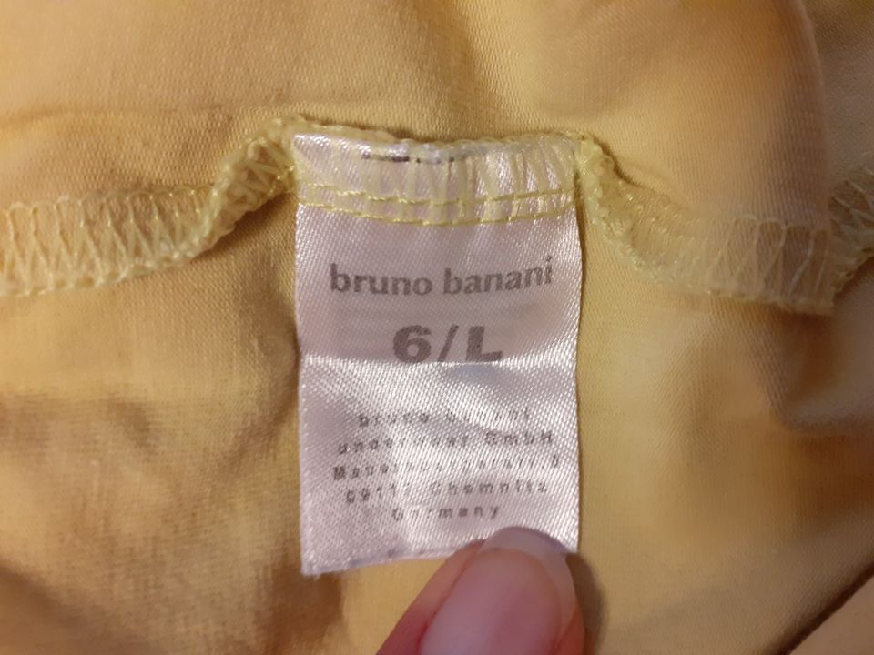Bruno Banani T-Shirt Herren gelb Größe 6 / L V-Ausschnitt Baumwol in Kiel