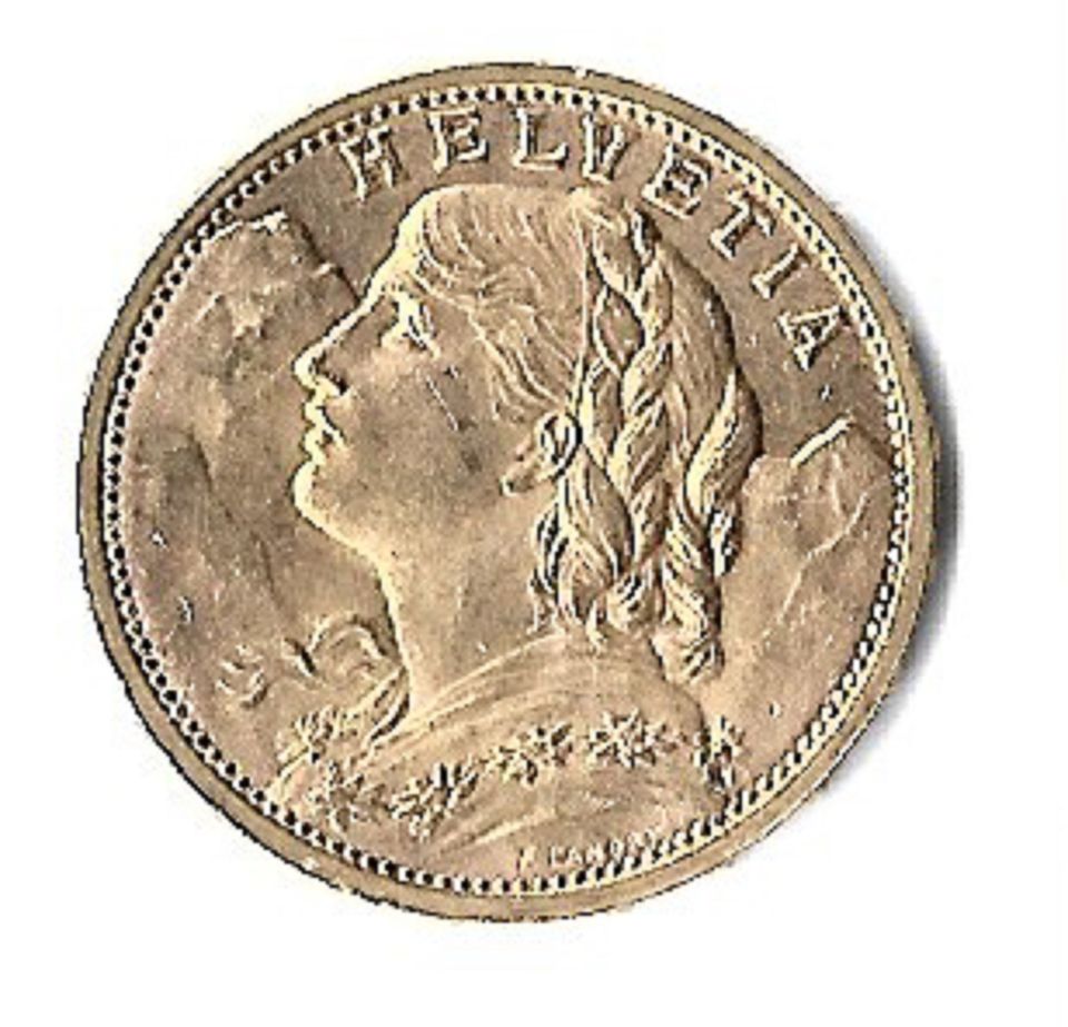 20 Franken Vreneli Gold 1907 angeboten, Auflage nur 150.000 in Kamp-Lintfort