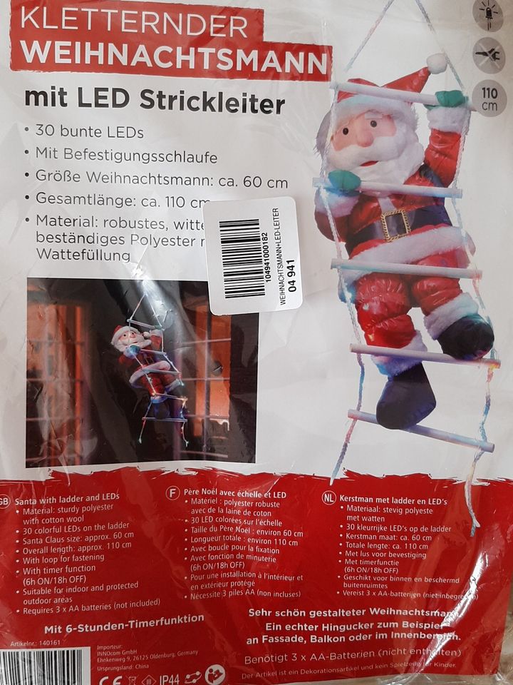 Bonetti Weihnachtsmann auf Strickleiter (neu, OVP) in Pfaffen-Schwabenheim