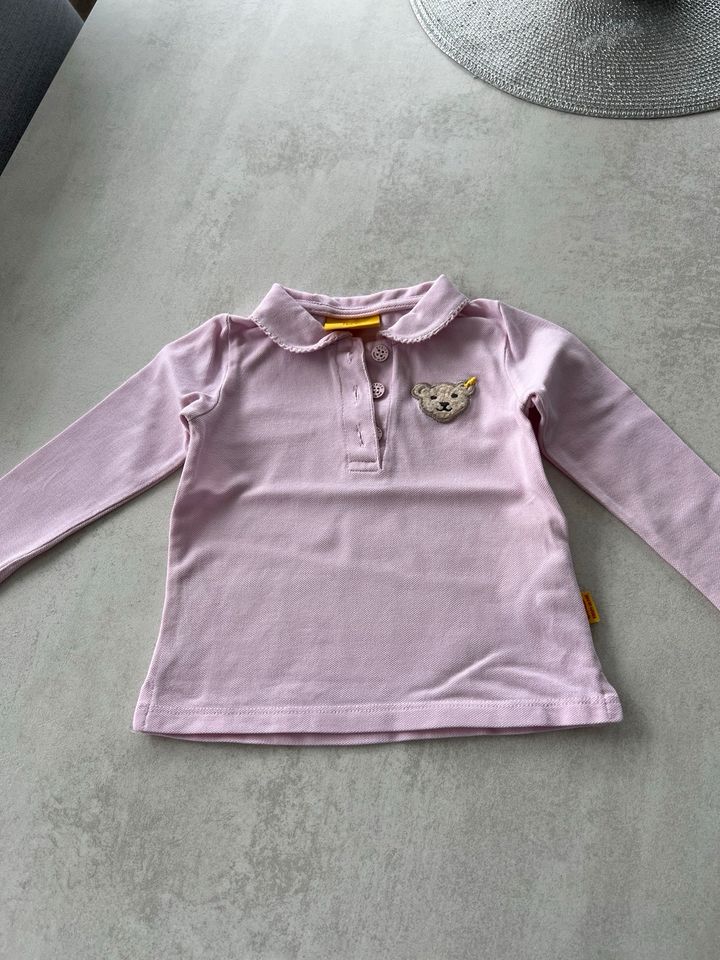 Steiff Polo Shirt Langarmshirt Pullover Baby Kind Rosa 74 in Harrislee