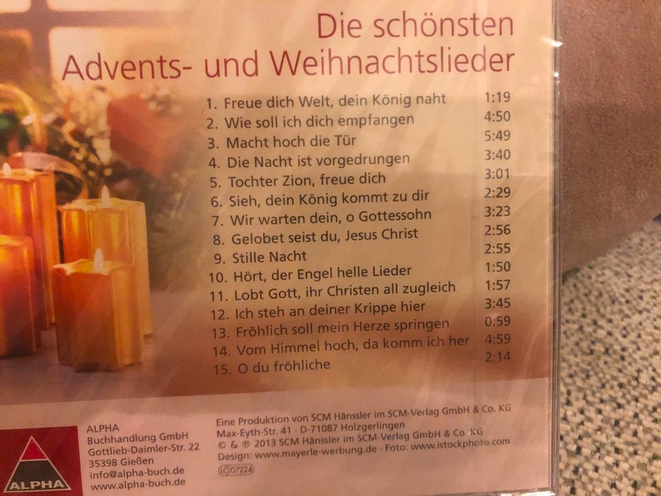 CD Advent Weihnachten Lieder NEU in Oberkirch