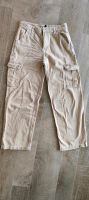 H&M Cargo Jeans 38 M beige Hose High waist Cargojeans Thüringen - Korbußen Vorschau