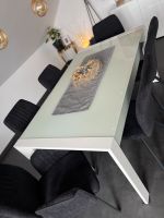 Weißer Esstisch mit Glasplatte Hessen - Hünfelden Vorschau
