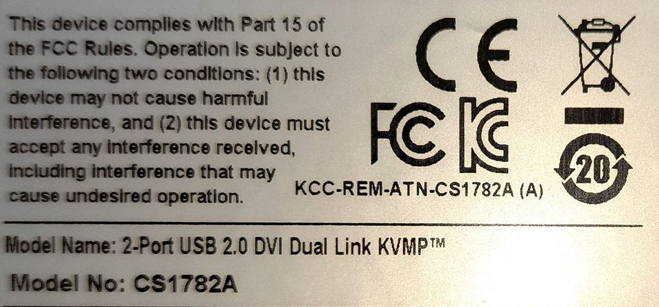 ATEN CS1782A 2 Port KVM-Umschalter DVI USB in Oberroth