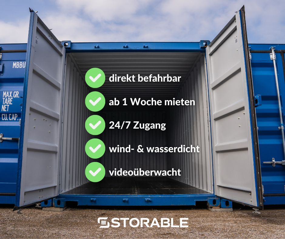 Lagerraum, Lagercontainer, Materialcontainer, Self-Storage, Lagerfläche, Lagerbox, Umzugslager, Containerlager, Stellfläche, Werkzeuglager, Privatlager, in Neu Ulm