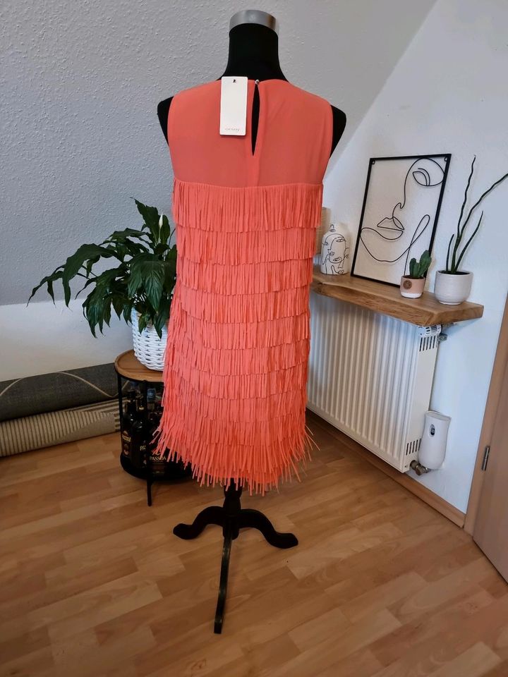 NEU! Orsay Cocktailkleid mit Fransen Gr. 36/38 Koralle in Lünen