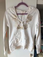 Sweatshirt Kapuzenjacke beige mit goldenem Aufrduck S/M Baden-Württemberg - Trossingen Vorschau