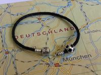 PANDORA Leder Armband schwarz 20,5 cm mit Fußball Charm Hessen - Seligenstadt Vorschau