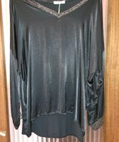 Bluse Glanz Shirt V-Neck Burgunder + Schwarz Gr. XXL Stuttgart - Degerloch Vorschau