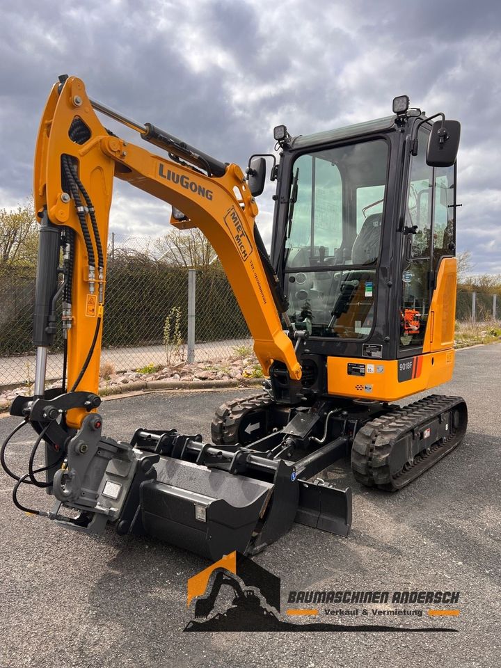 Minibagger Mieten LiuGong 9018 F 1,9T Bagger Vermietung in Zwickau