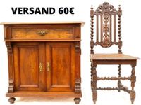 Gründerzeit Halbschrank um 1880 Nussbaum Kommode Schrank Vertiko Sachsen-Anhalt - Gommern Vorschau