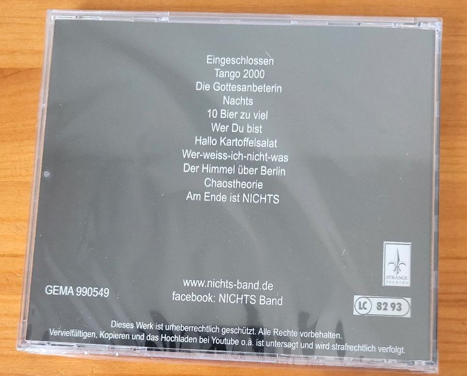 Musik CD Nichts Live 2019 in Bochum