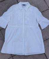 Kurzarm Bluse Gerry Weber weiß glänzend long Gr. 42 Hessen - Rüsselsheim Vorschau