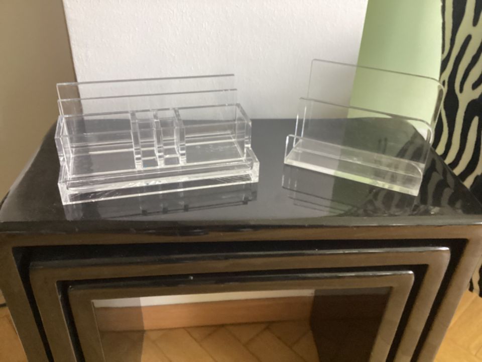 3Teile Schreibtisch Organizer Acryl? Stiftehalter Briefablage in Bonn