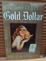 Großes Metall-Werbeschild Gold-Dollar Cigarettes Sachsen-Anhalt - Quedlinburg Vorschau