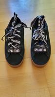 37 Puma Neuwertig Sneaker Damen 37 Schwarz mit Großen Schleifen Bayern - Augsburg Vorschau