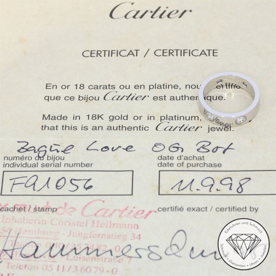 Wert 6.600,- CARTIER "Love" Ring 750 Gold 18k 18 KT XXYY M*196181 in Duisburg