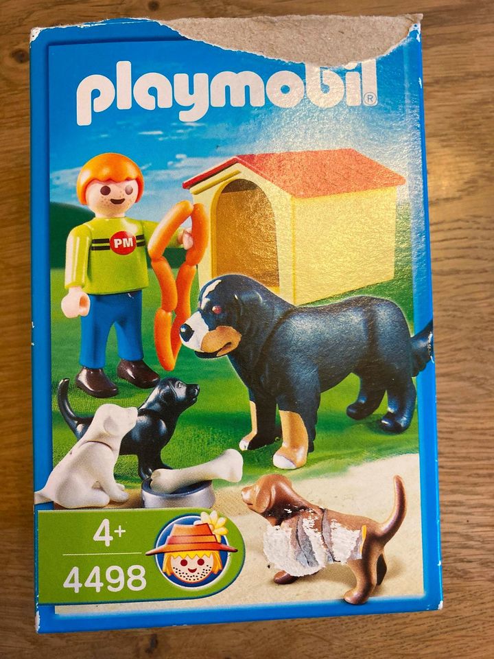 Playmobil 4498 Junge m 4 Hunden und Hundehütte TOP ZUSTAND + OVP in Windhagen