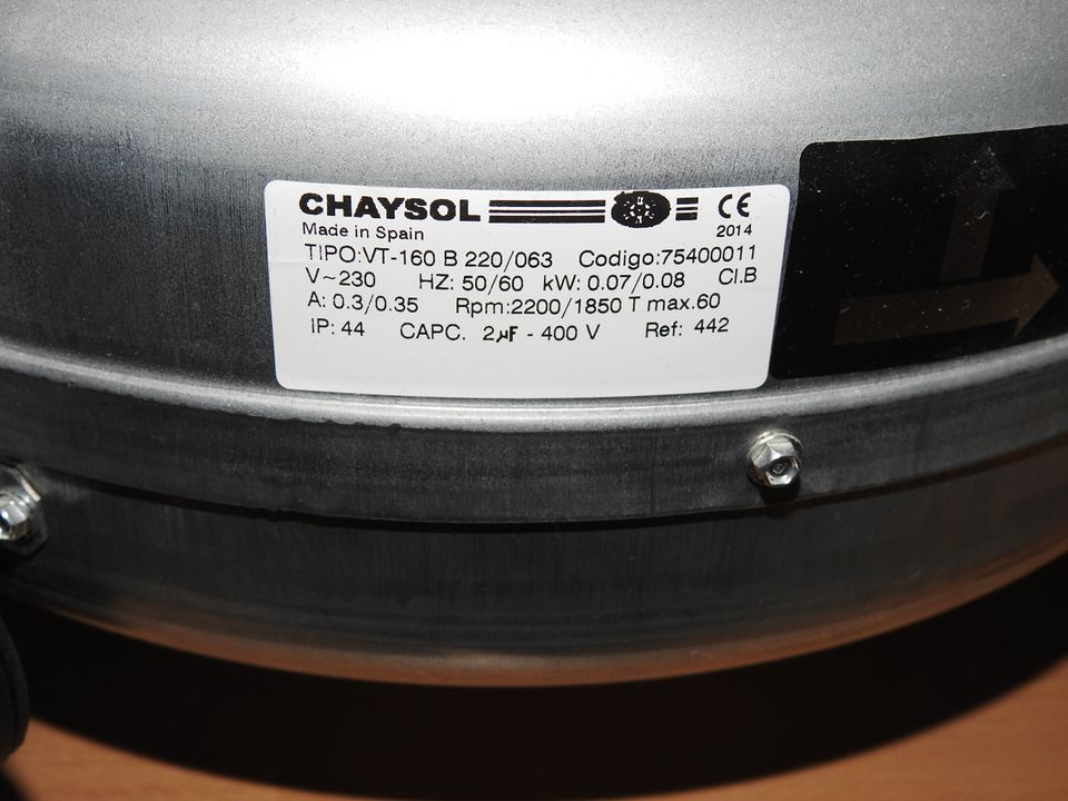 Rohrventilator Chaysol VT 160 mm 70W 600 m3 Neu unbenutzt in Glinde