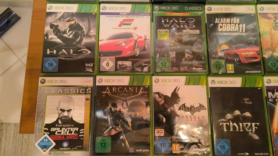 Xbox 360 spiele Skyrim, Morrowind, Halo, Forza, Mass Effect, Batm in Bubenheim
