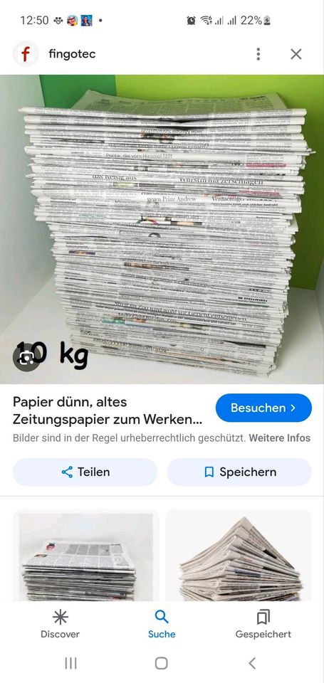 Altpapierzeitung großer in Gotha