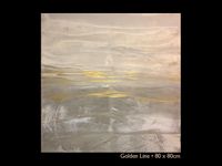 Golden Line Bild Acryl auf Leinwand Creme Gold Grau_80cm X 80cn Hamburg-Nord - Hamburg Winterhude Vorschau