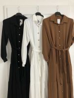 Neu Damen Maxi Kleid Weiss Schwarz Camel Boho Vintage Gold Knöpfe Rheinland-Pfalz - Mainz Vorschau