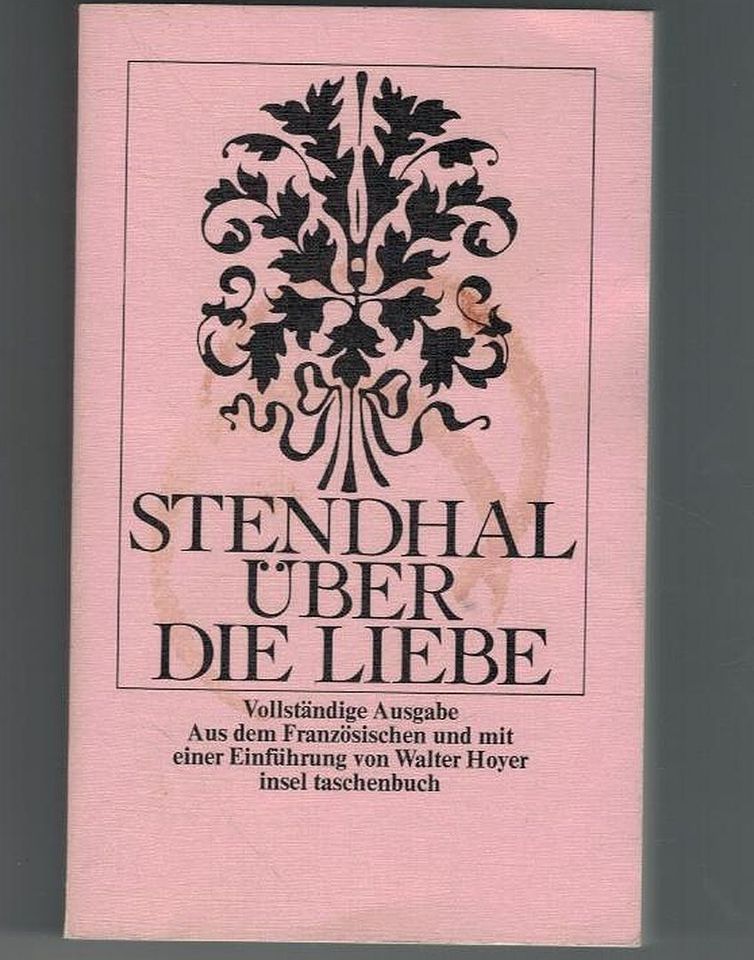 Über die Liebe - Stendhal –  TB 1979 in Berlin