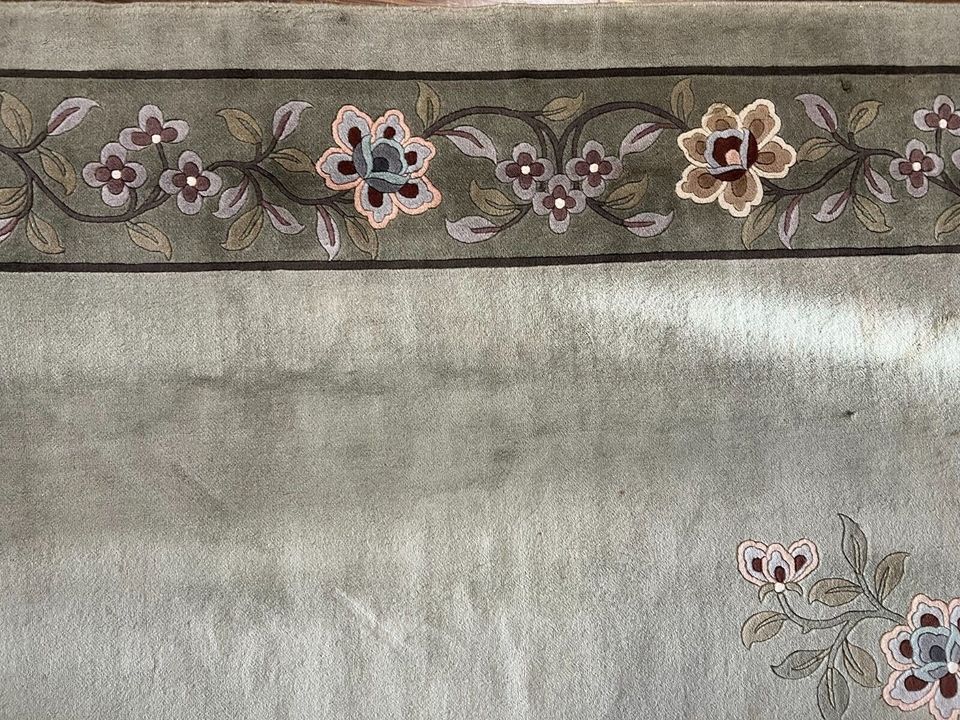 GROSSER CHINA TEPPICH AUS WOLLE 309x397cm BLUMEN DEKOR - Versand möglich 59 Euro - Wir sind für Sie da lokal in 86830 Schwabmünchen oder online ARTHOME24 in Schwabmünchen