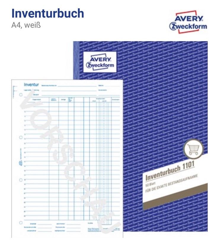 Inventur Buch 1101 von  Avery Zweckform / neu in Hamburg