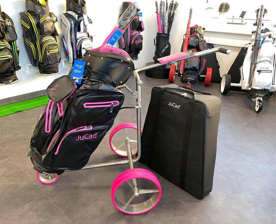 JuCad Titan Classic Elektro Golftrolley Pink Lady - Komplettset in Limburg