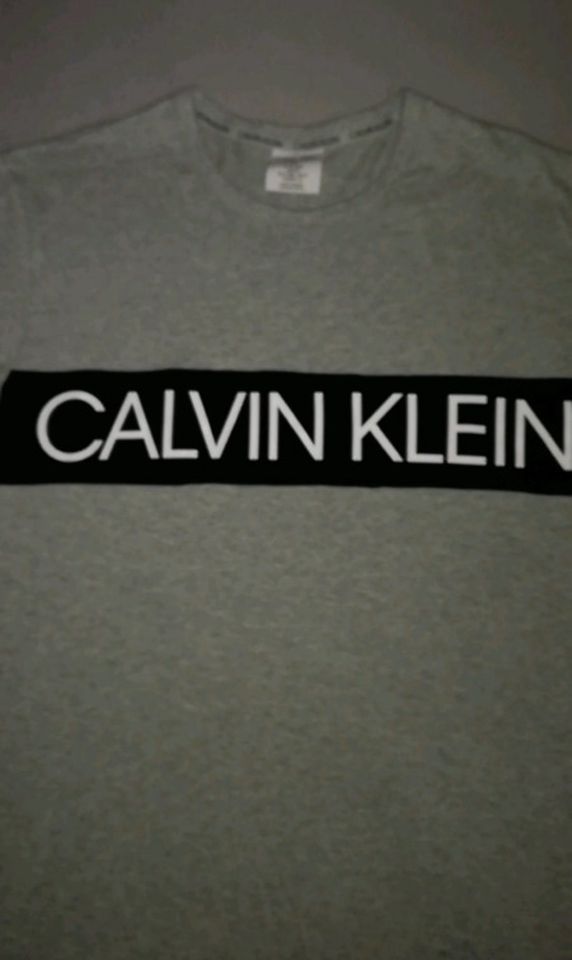 Calvin Klein T-shirt Grau Sleepwear NEU Baumwolle in Werder (Havel)