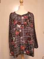 Annalisa by Navabi Shirt floral kariert langarm grau Gr 54 Nordrhein-Westfalen - Ratingen Vorschau