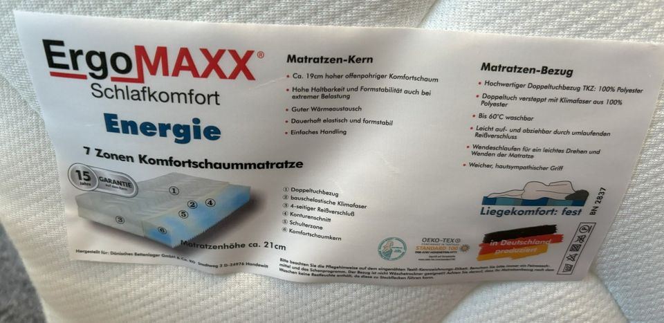 NEU 2x ErgoMAXX® 7-Zonen-Komfortschaummatratze (90x200, fest) in Bad Lauterberg im Harz