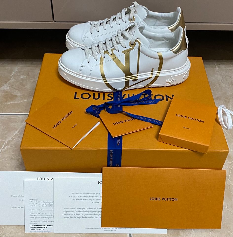 Louis Vuitton Time Out Damen Sneaker Original 38 Rechnung Box in Raunheim
