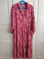 GINA KLEID 48 ROT SCHWARZ BLUMEN WIE NEU Sachsen-Anhalt - Naumburg (Saale) Vorschau