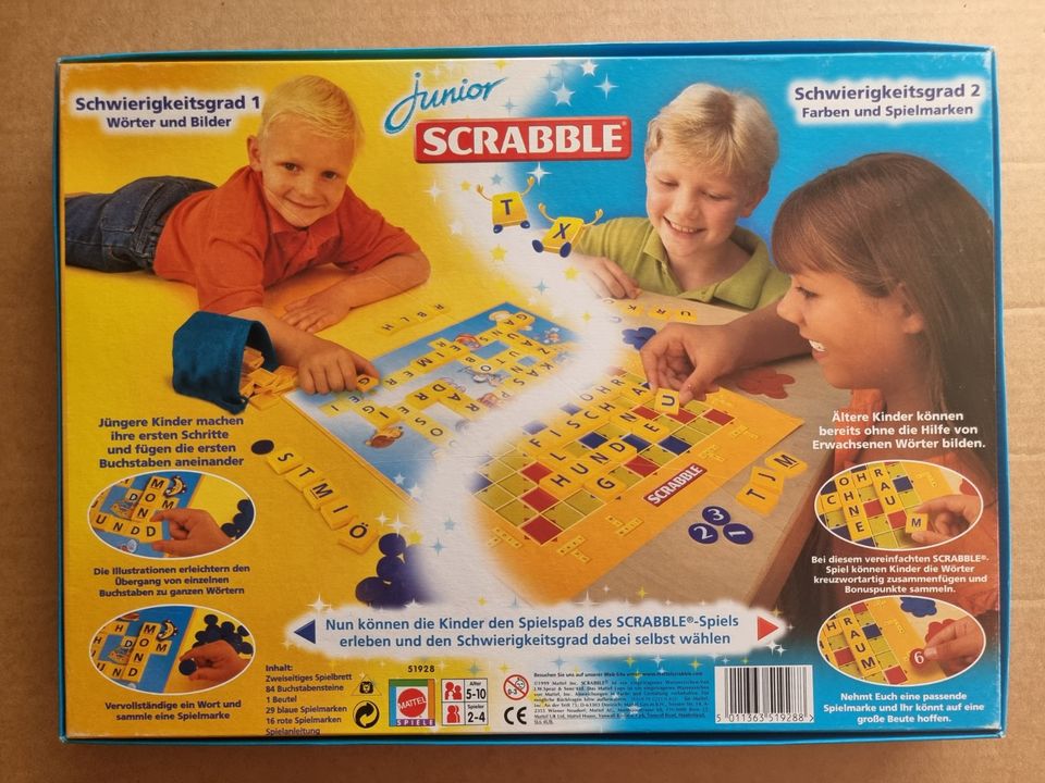 Spiel: Junior Scrabble (Mattel) - Zwei Spiele in einem ! in Struvenhütten