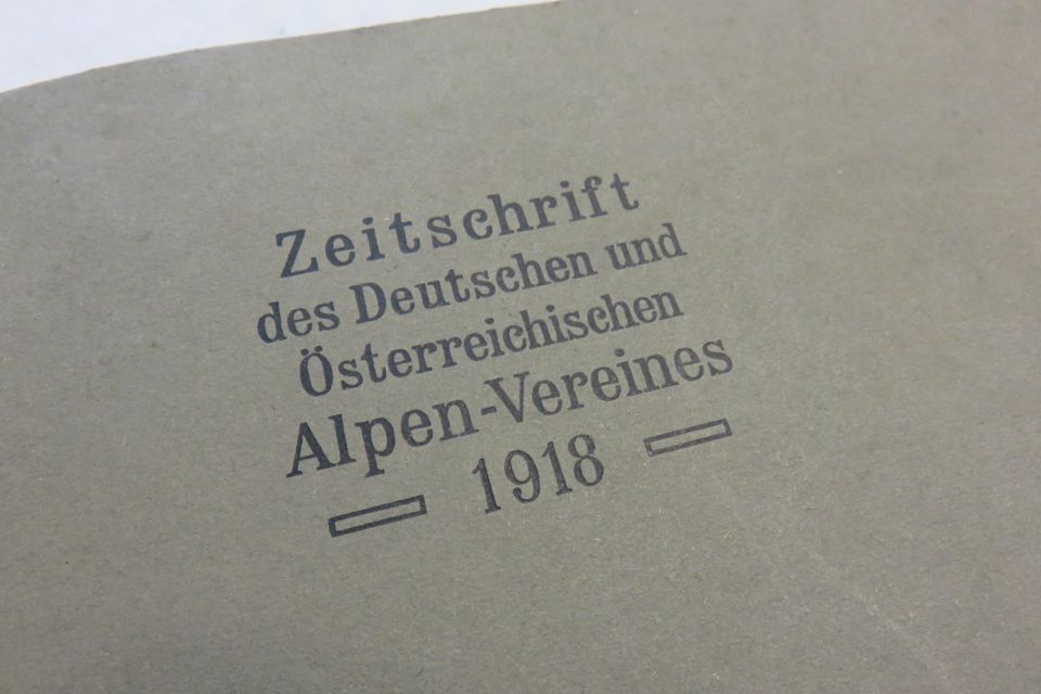 Altes Buch Zeitschrift Deutscher Öst: Alpen Verein 1918 in Eging am See