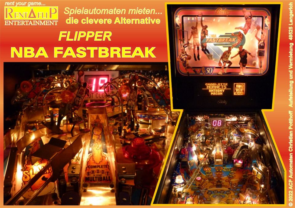 Flipper-Automat NBA-FASTBREAK Flipper mieten in Lengerich