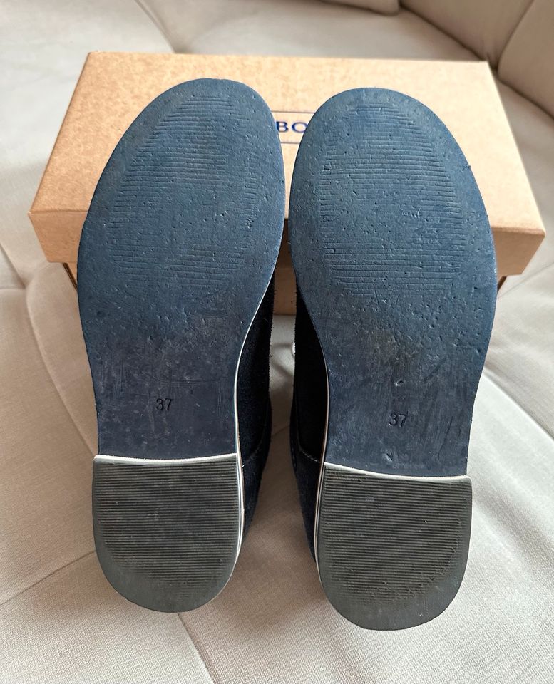 Friboo Leder Halbschuhe blau schick Gr. 37 festlich Kommunion in Trossingen