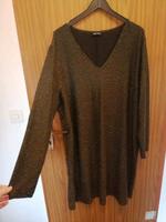 schwarz gold gestreiftes langarm Kleid Größe 48/50 Nordrhein-Westfalen - Telgte Vorschau