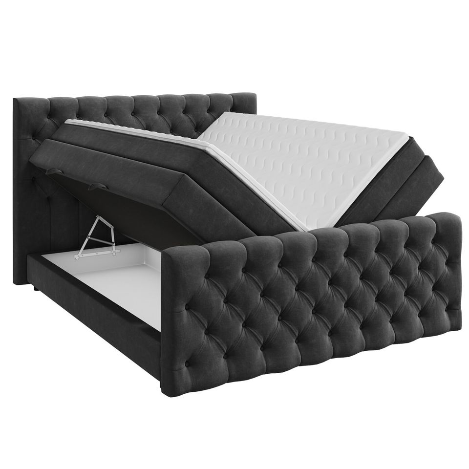 Boxspringbett - anthrazit - H3 - 180x200 cm in Berlin