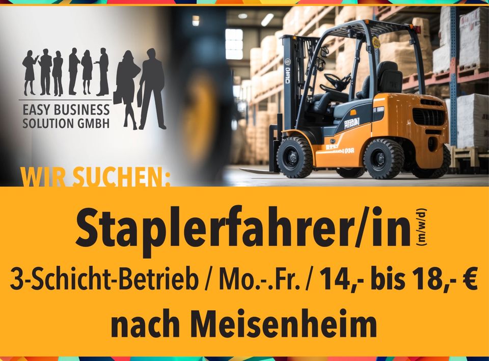 Staplerfahrer/in (m/w/d), Meisenheim, 3-Schicht, 14,- bis 18,- € in Meisenheim
