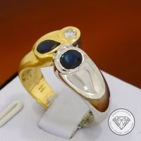 M*174268 Wert 1470,- Saphir Brillant Ring 585 Gold 14k 14 KT XXYY Essen - Karnap Vorschau