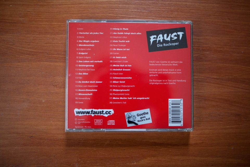 Faust - Die Rockoper CD in Sandersdorf