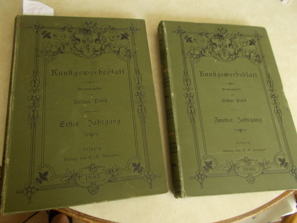 Kunstgewerbeblatt.Monatsschr. f.Geschichte u. Litterratur ..1885 in Kassel