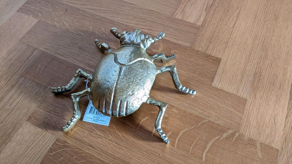Deko Dekoobjekt Metall gold Käfer Insekt in Schrobenhausen