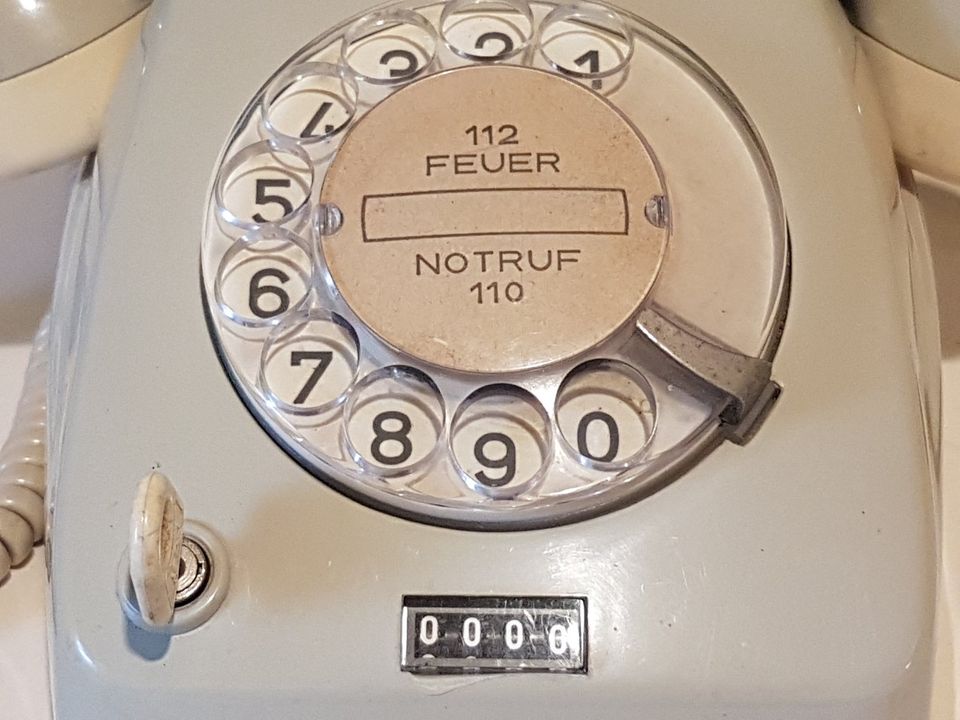 Post Telefon Wählscheibe FeTAp 611 GbAnz-2 grau Bj. 1/71 mit TAE in Taura