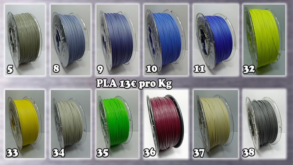 Filament 1,75mm PLA,TPU,ASA PETG/ PLA Carbon CF glow in the dark in Bernau